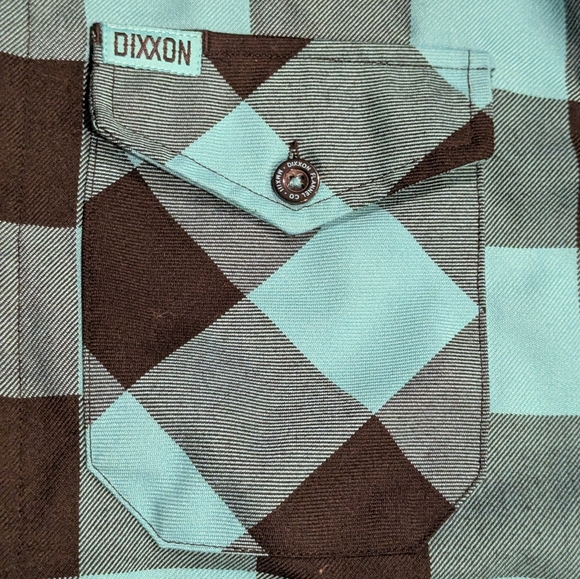 Dixxon flannel "Back II The Basics" button down shirt mens size small NWOT - Picture 2 of 5